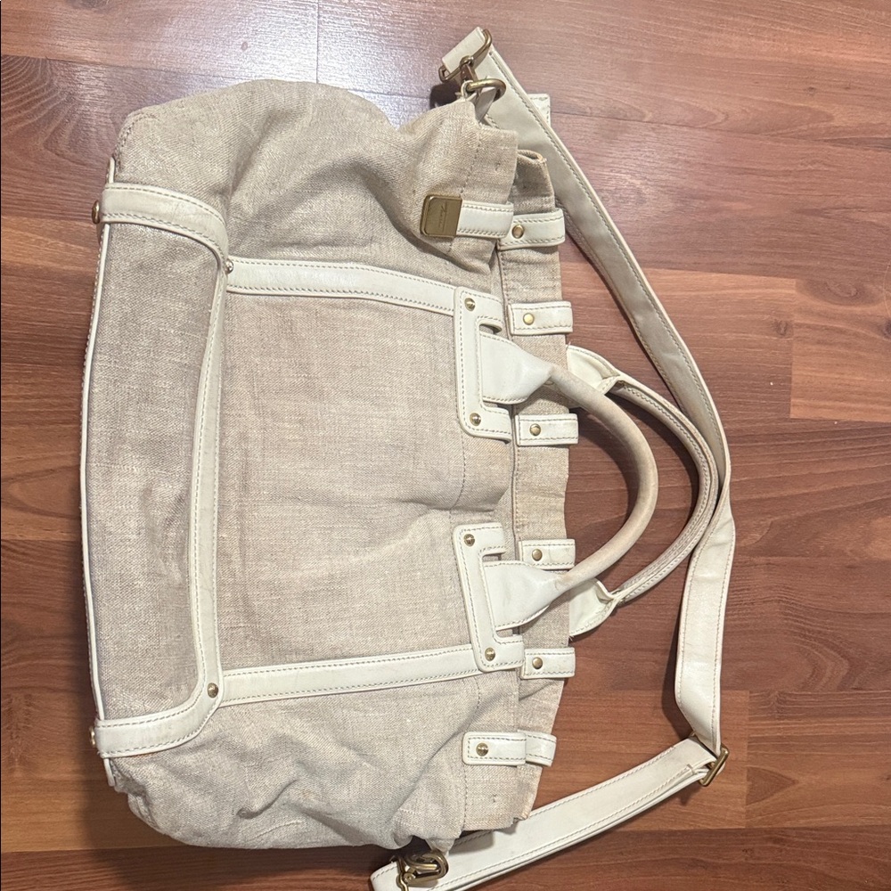 Stylish Beige and Cream Tote Bag
